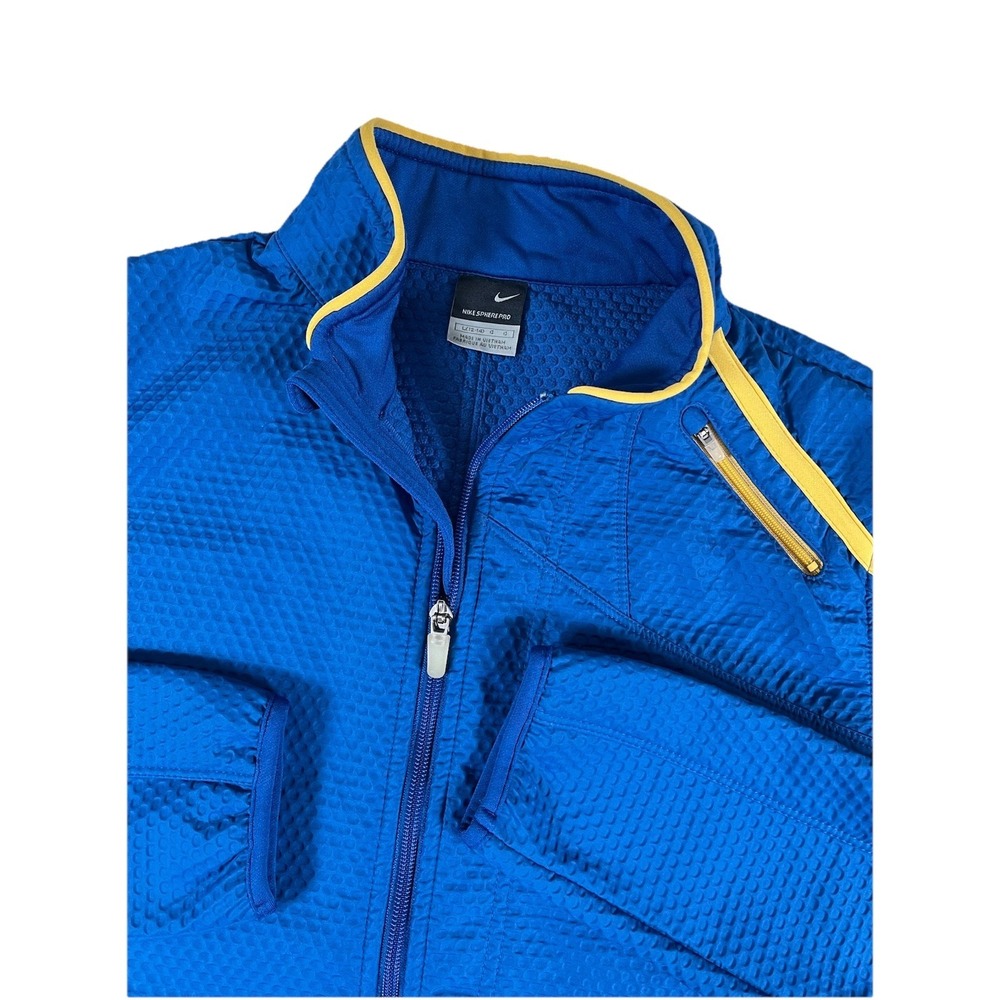 Nike Sphere Pro Royal Blue Full Zip Soft Shell Jacket Womens Sz Lg 12-14 Running